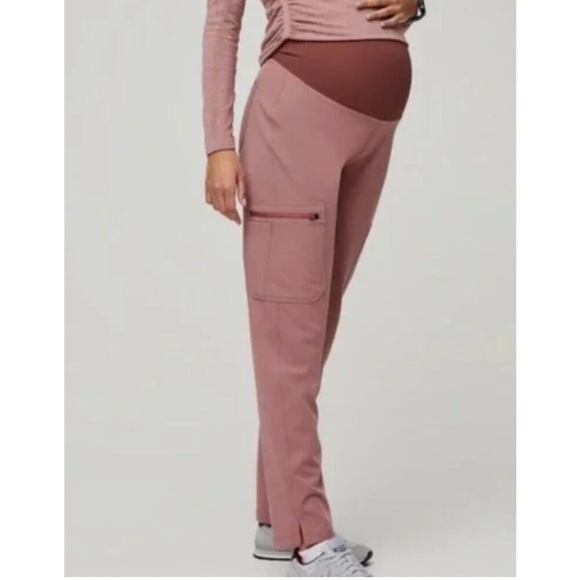 Figs Maternity women High-Waisted Mauve Nurse working pants size S - Picture 1 of 4